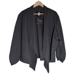 NWT Open Front Cardigan Womens 2X Lagenlook Made In USA‎ Flowy Travel Blue Noir